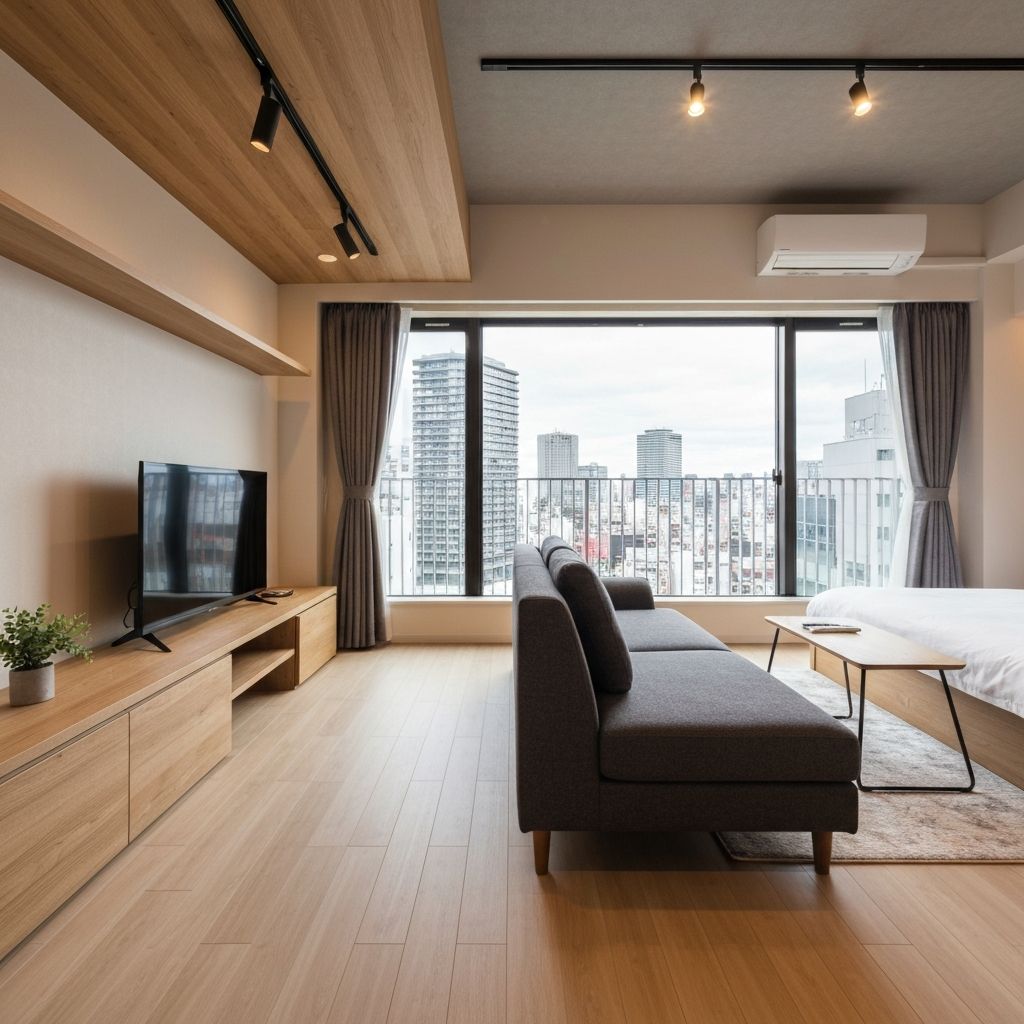 清潔で快適な民泊物件のインテリア